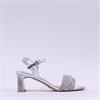 Una Healy Fantasy Block Heel Bling Strap - Silver Sparkle